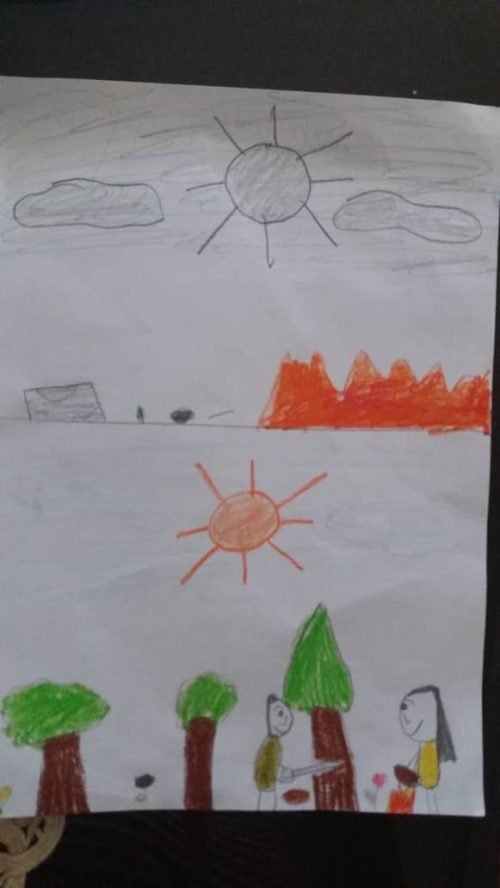 نقاشی طاها از تهران